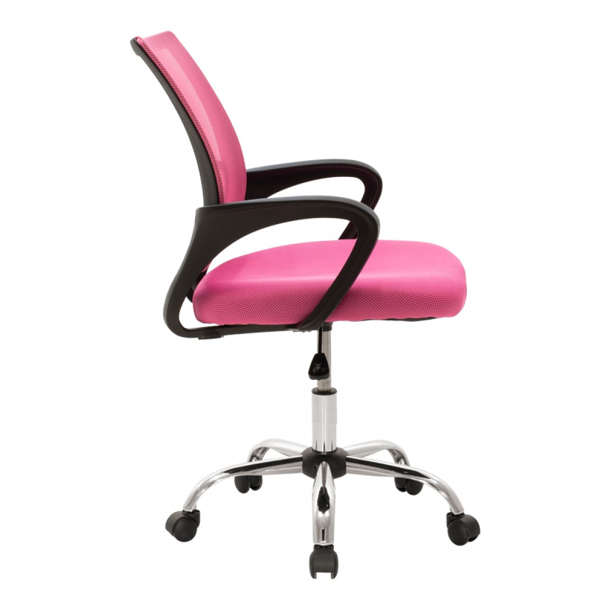 Καρέκλα γραφείου Lila με ανάκλιση ύφασμα mesh σε ροζ απόχρωση 60x48x85-95
