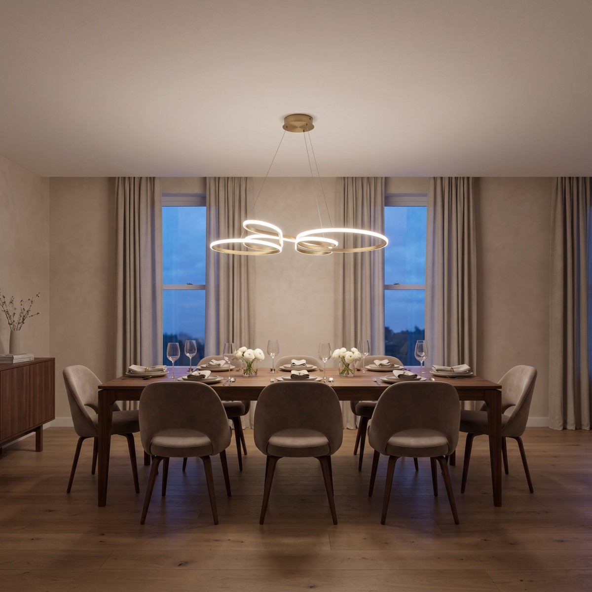 Φωτιστικό οροφής Giovanni led μέταλλο μπρονζε 70x30x70