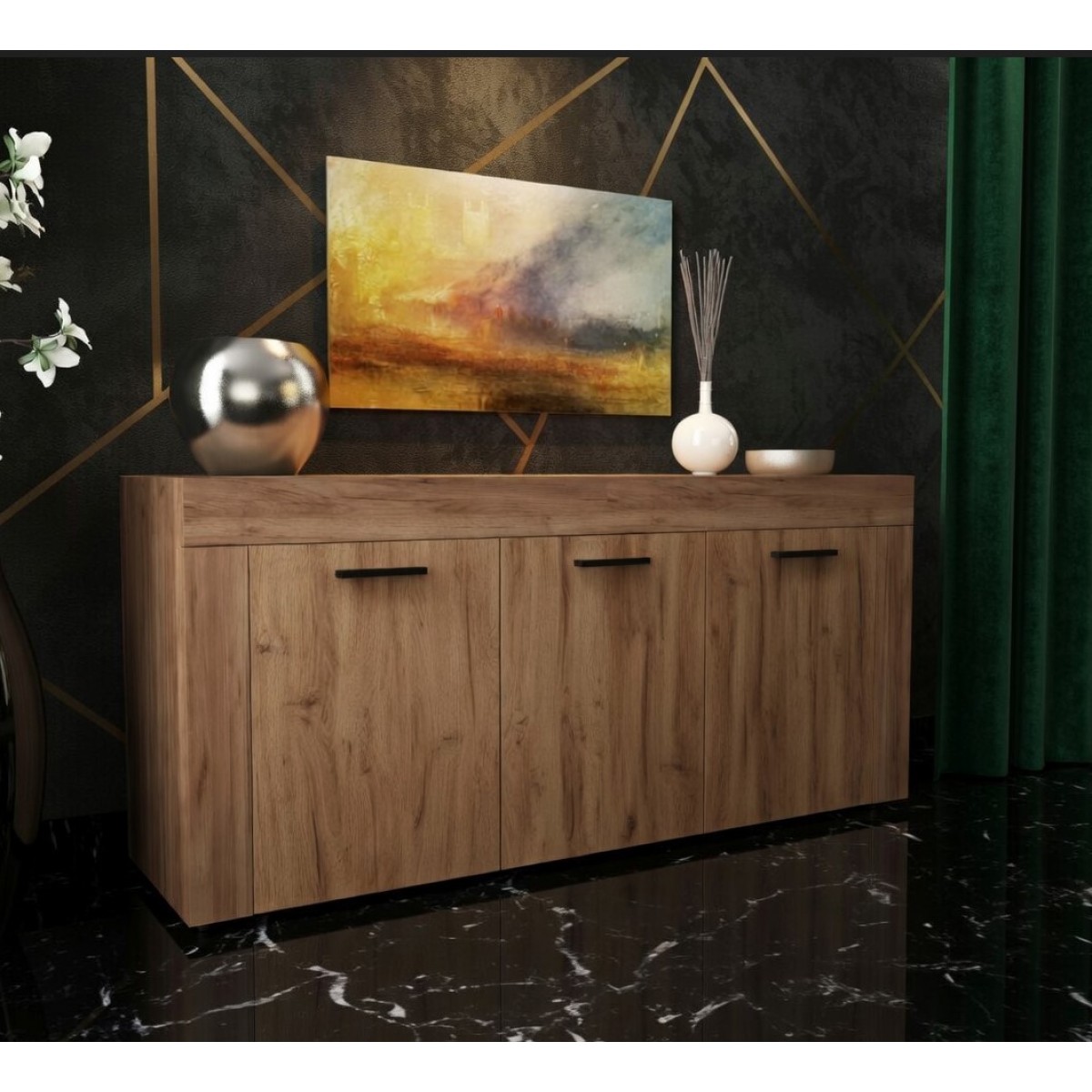 Μπουφές "LANA" σε χρώμα καρυδί 150x40x81