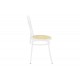 Καρέκλα "WIEN" από μέταλλο/σχοινί σε λευκό/μπεζ χρώμα 40x47x85