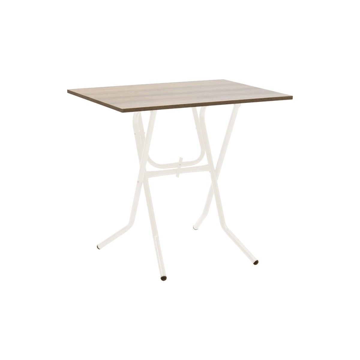 Τραπέζι πτυσσόμενο "CLACK" από μέταλλο σε σταχτύ-εκρού χρώμα 80x60x75