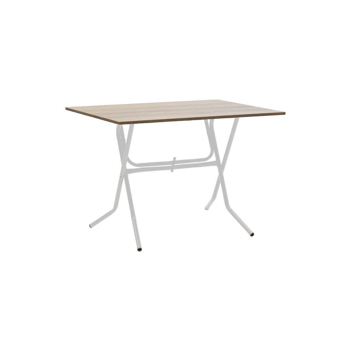 Τραπέζι πτυσσόμενο "CLACK" από μέταλλο σε σταχτύ-λευκό χρώμα 100x60x75
