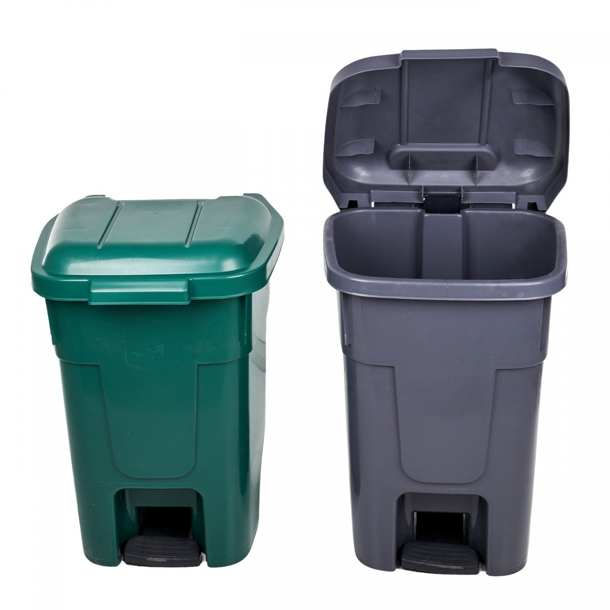 Κάδος σκουπιδιών από πλαστικό σε πράσινο χρώμα 80 λίτρα