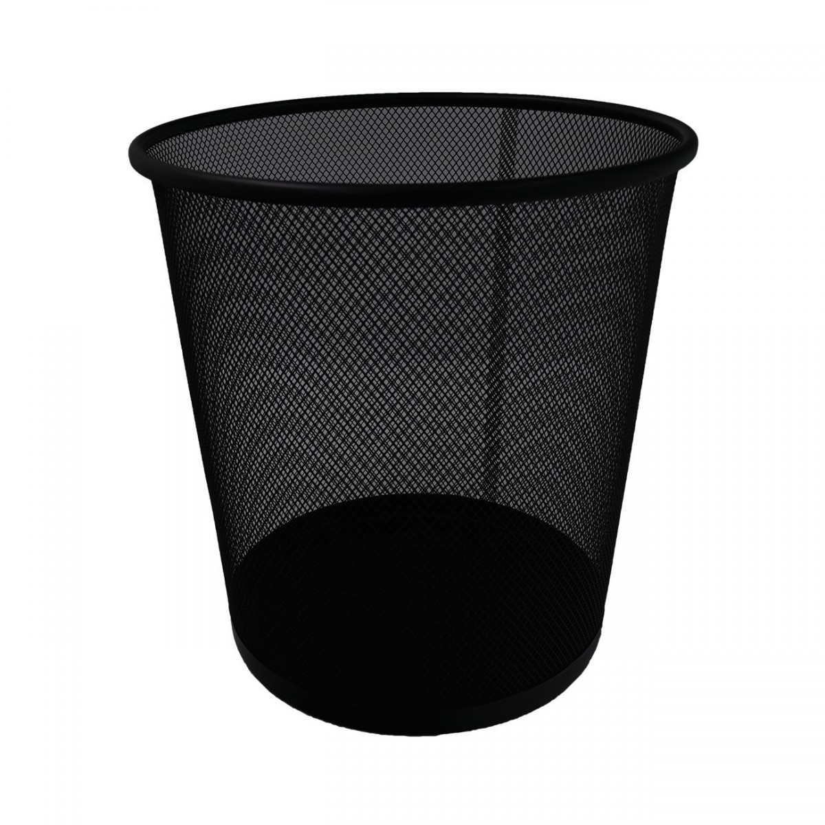 Καλάθι αχρήστων "SILVER" σε μαύρο χρώμα 26x26x28